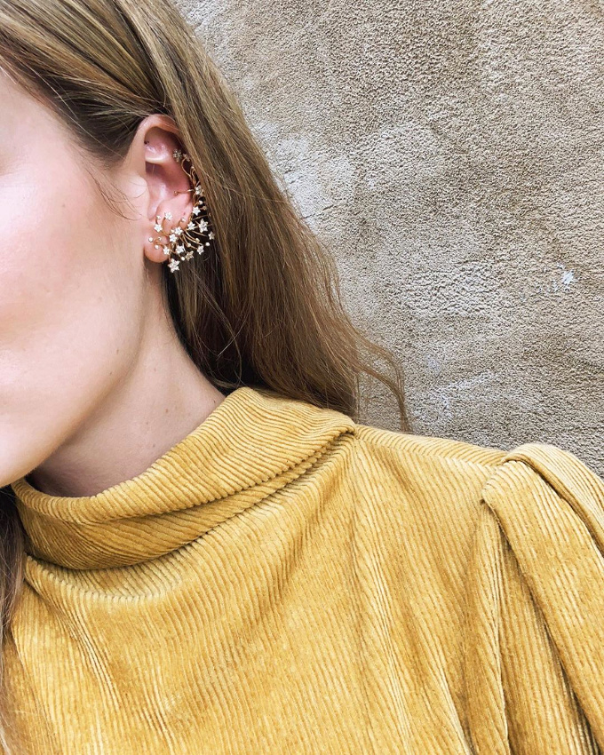 Constellation florale + velours c�tel� jaune satin� = le bon mix