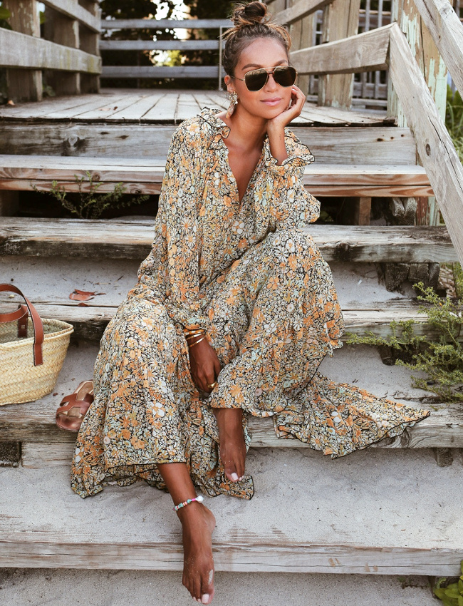 La maxi robe se r�v�le bien plus nonchalamment chic que le trop basique par�o...