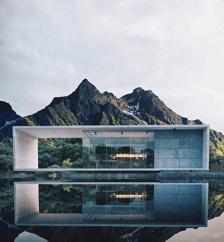 Architecture minimaliste + nature grandiose = le bon mix