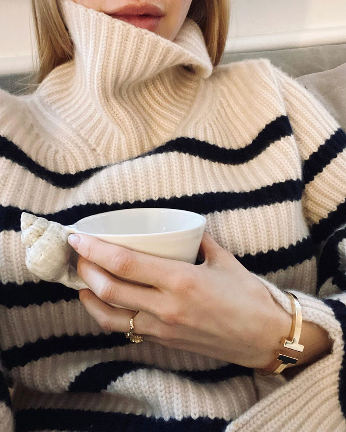 Oui � la marini�re d�clin�e en mode lainage douillet !