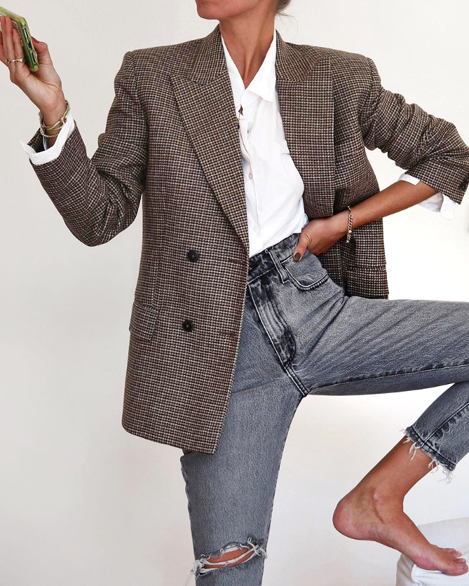 Oui au slim l�g�rement d�chir� susceptible de twister un look preppy !