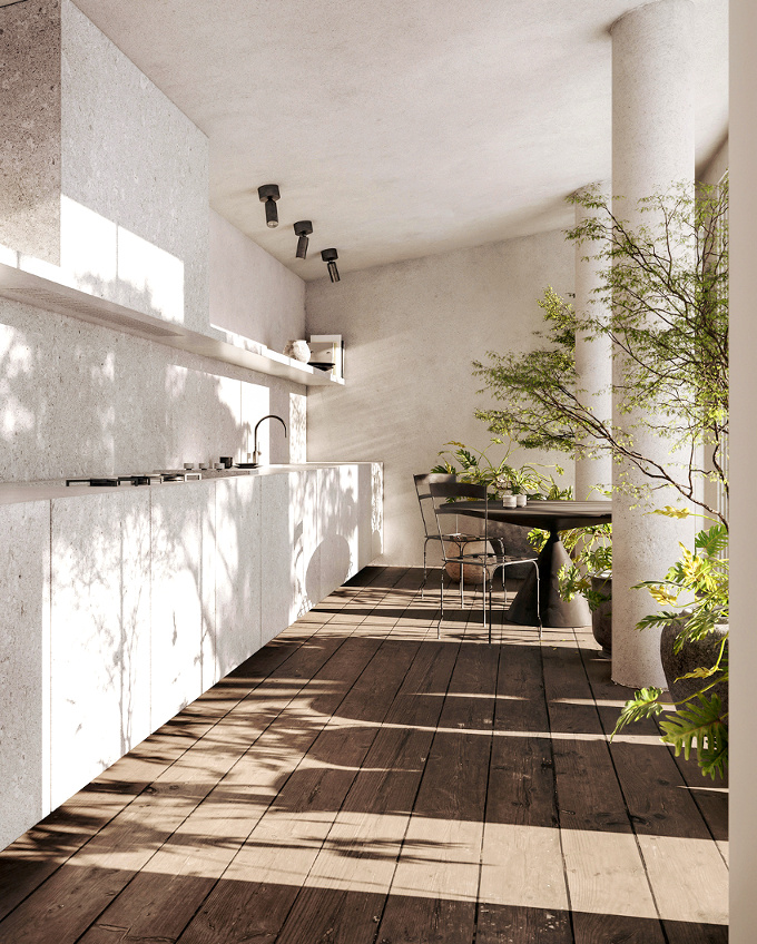 Oui au duo �pure/parquet brut !