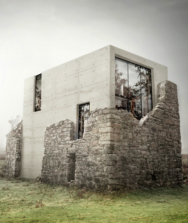 B�ton + vieilles pierres = le bon mix