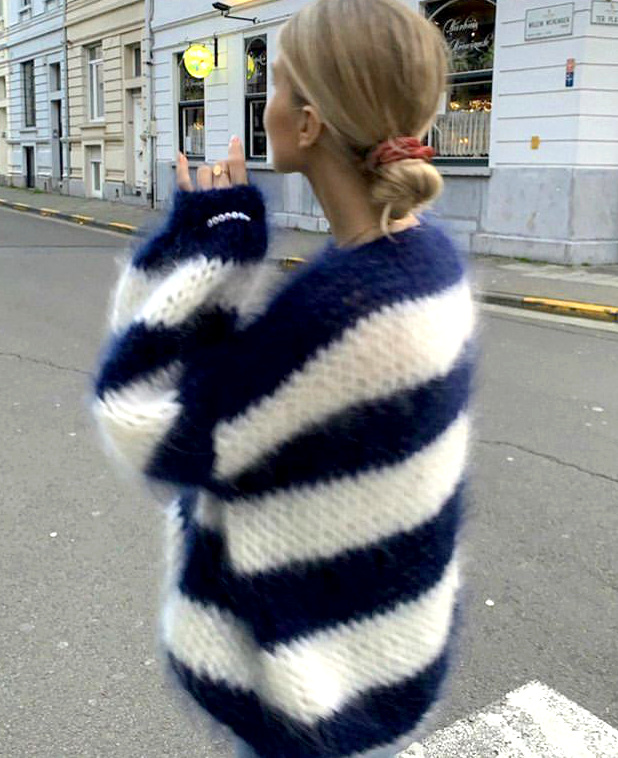 Note pour la rentr�e : se tricoter un pull marini�re aux allures de nuage !