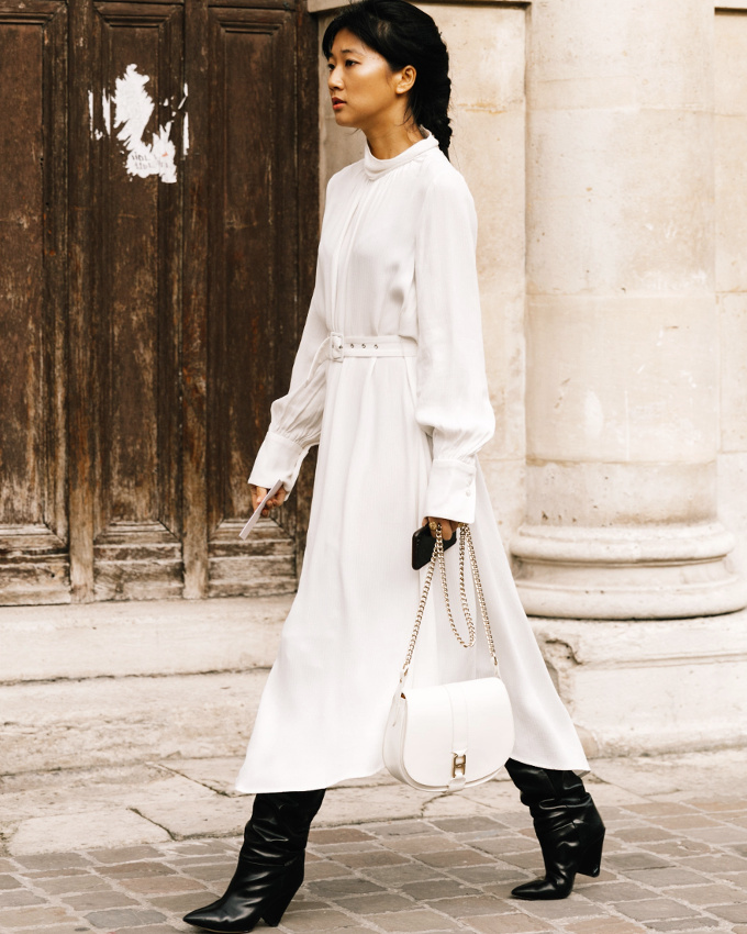 Oui au duo noir et blanc d�clin� en mode seventies !