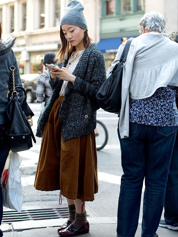 M�lant confort automnal et f�minit� enfantine, ce look a tout bon !