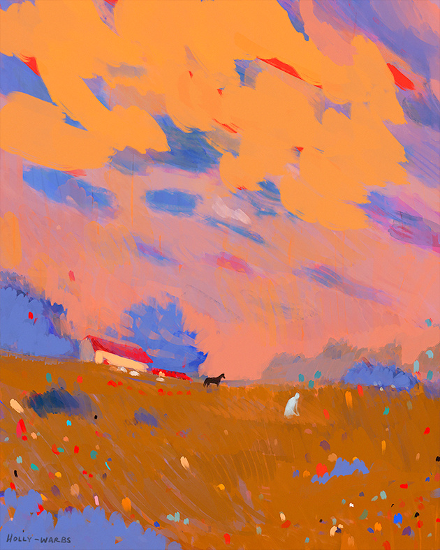 Marron clair + bleu lavande + rouge = le bon mix