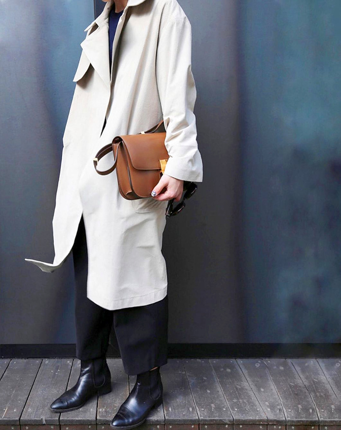 Imper gr�ge + sac Classic C�line = le bon mix