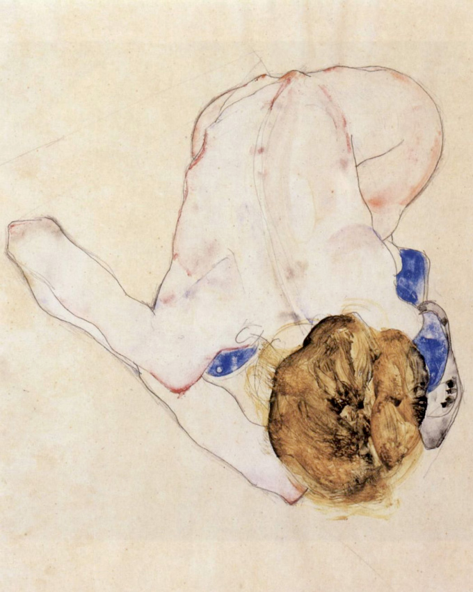 Heurt�, fragile, mais infiniment fort, le trait d'Egon Schiele n'en finit pas d'�mouvoir