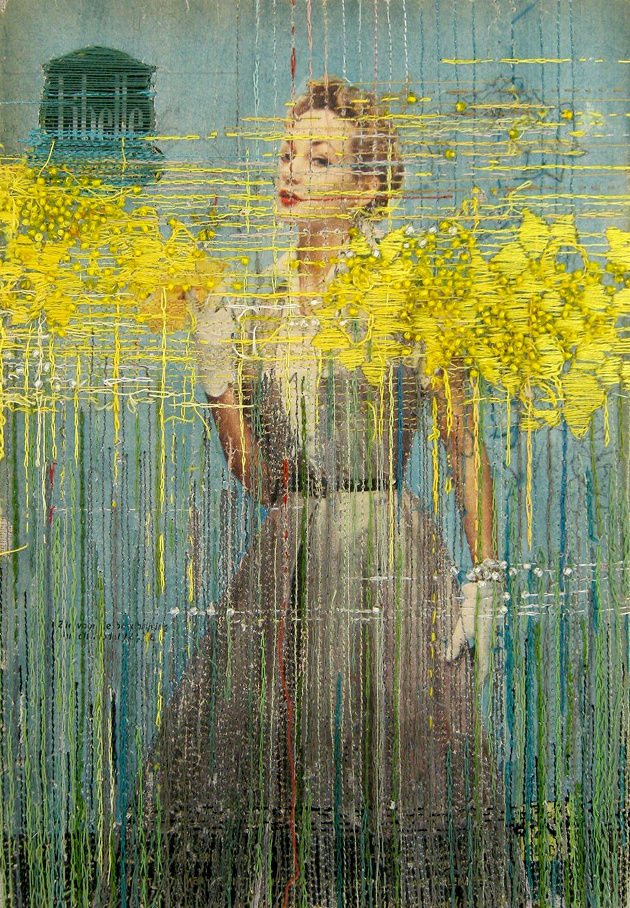 Peinture + broderies = le bon mix