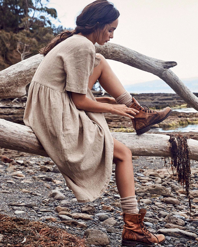 Oui aux robes l�g�res port�es avec le duo grosses chaussettes/godillots !