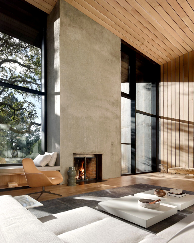 Lambris + b�ton = le bon mix