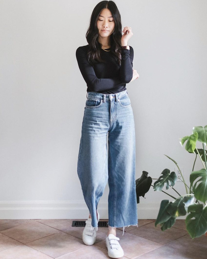 Wanted : un jean large taille haute 7/8 !