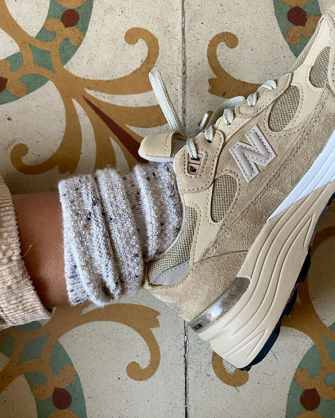 Oui au mix runnings/chaussettes douillettes � froncer sur la cheville !