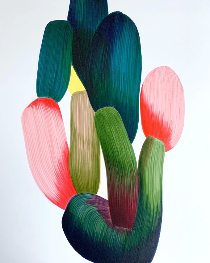 Vert fonc� tirant vers le bleu + rose = le bon mix