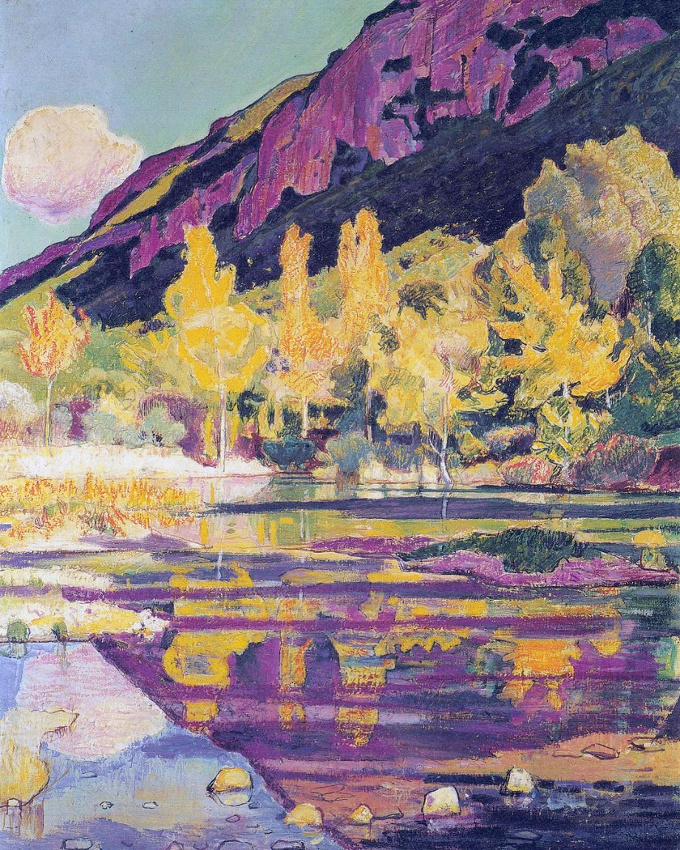 Bleu ciel + violet + jaune = le bon mix