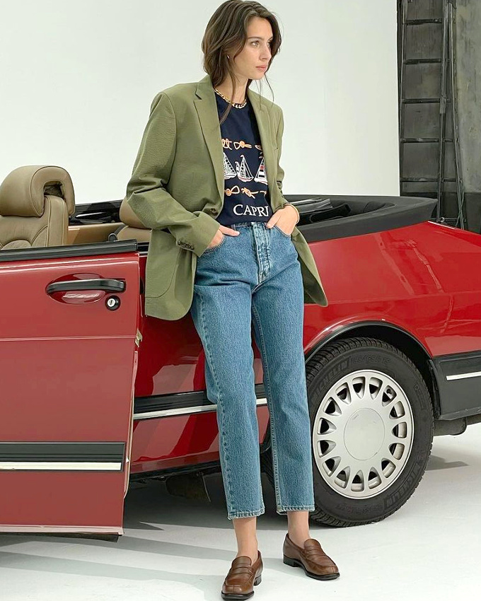 Mariant d�gaine bourgeoise et twist casual, ce look a tout bon !