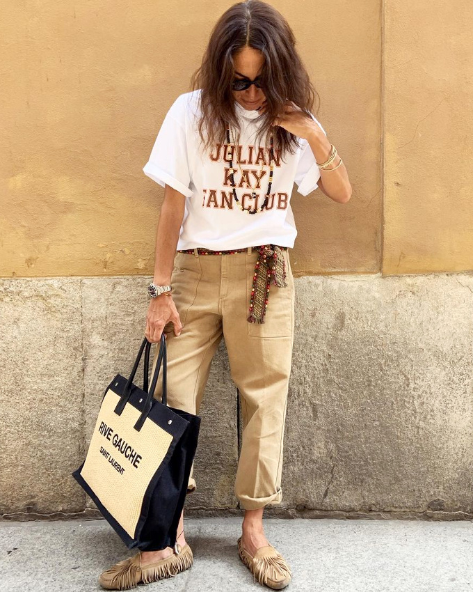 Rien de tel qu'une ceinture tiss�e pour injecter une note folk � un pantalon cargo !