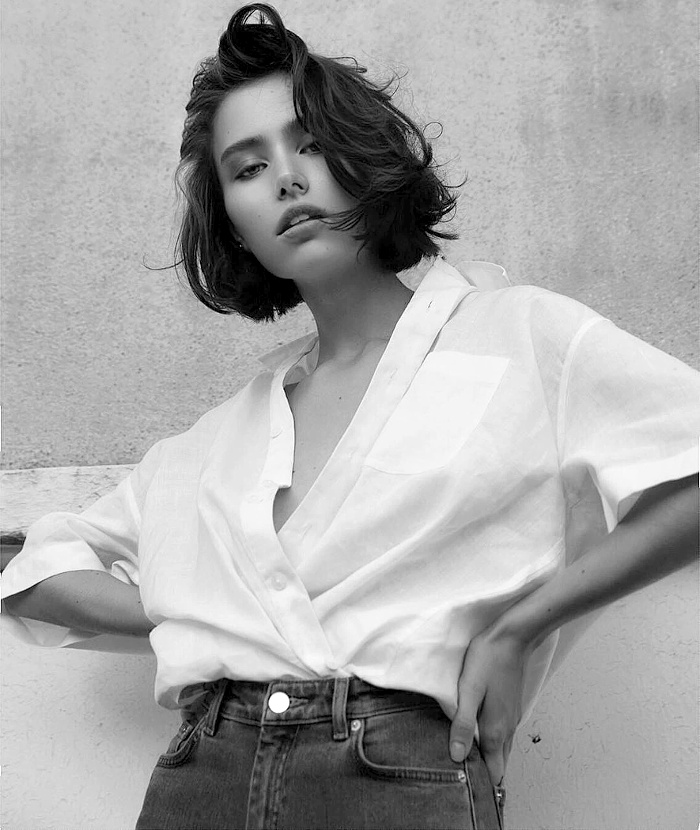 Oui � la chemise port�e en cache-coeur !