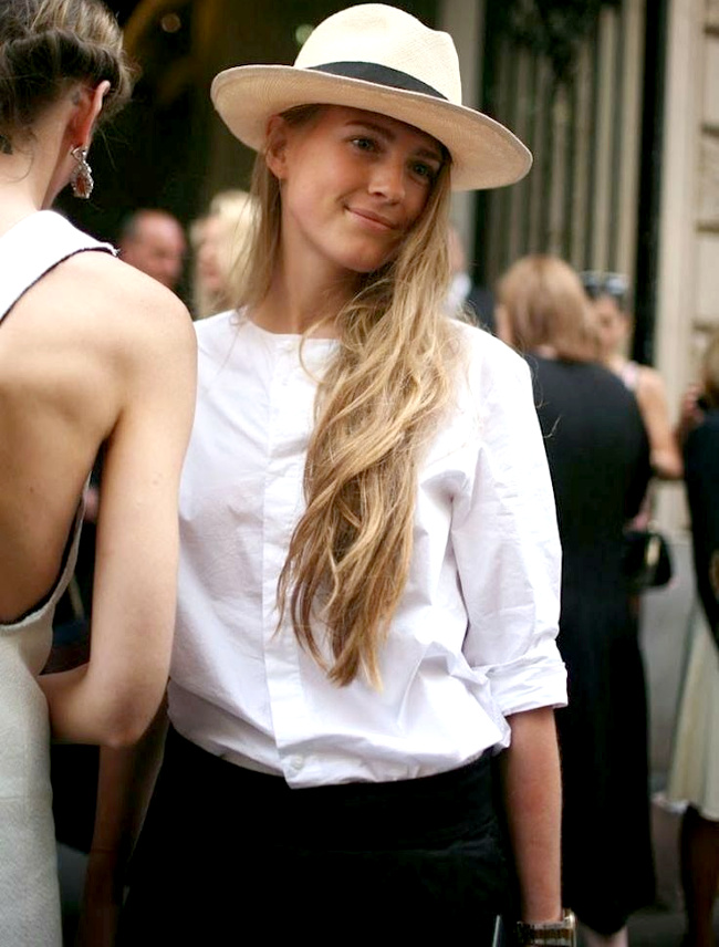 Oui au chapeau de paille port� en mode urbain !