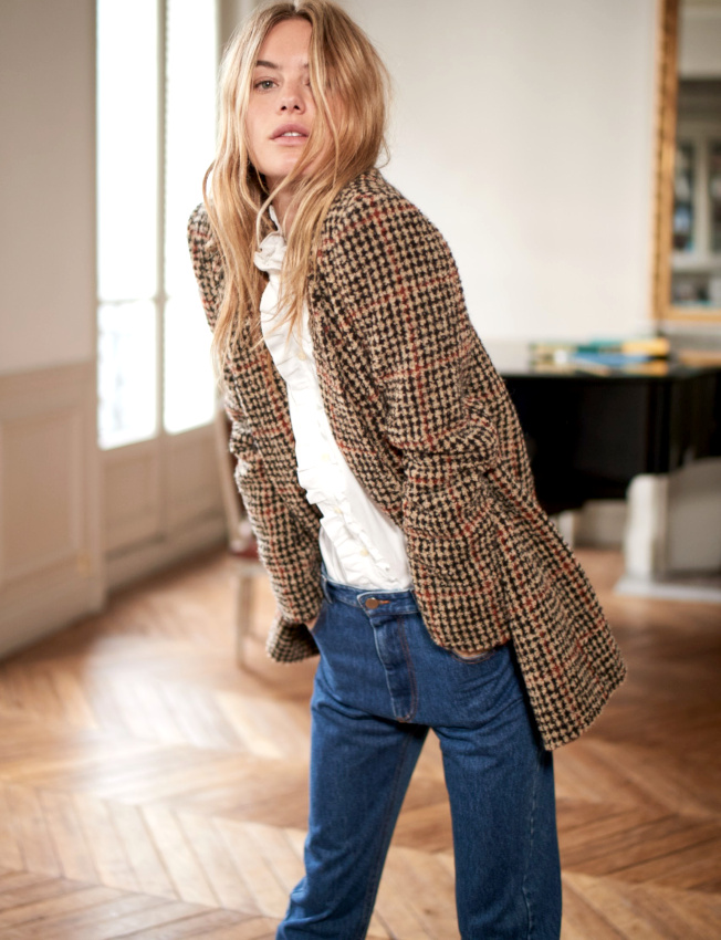 Wanted : un blazer masculin en tweed dans lequel se lover d�s les premiers jours d'automne !