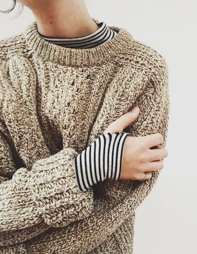 Gros pull + rayures marini�re = le bon mix