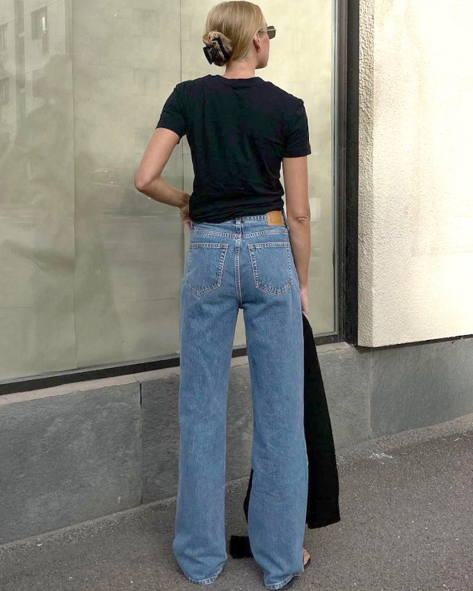 M�lant poches bien plac�es, jambes larges et taille semi-haute, ce jean a tout bon !