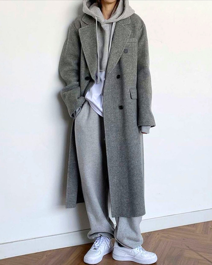 Le mix blanc/gris perle/gris fer sied particulirement bien aux looks cocoonings !