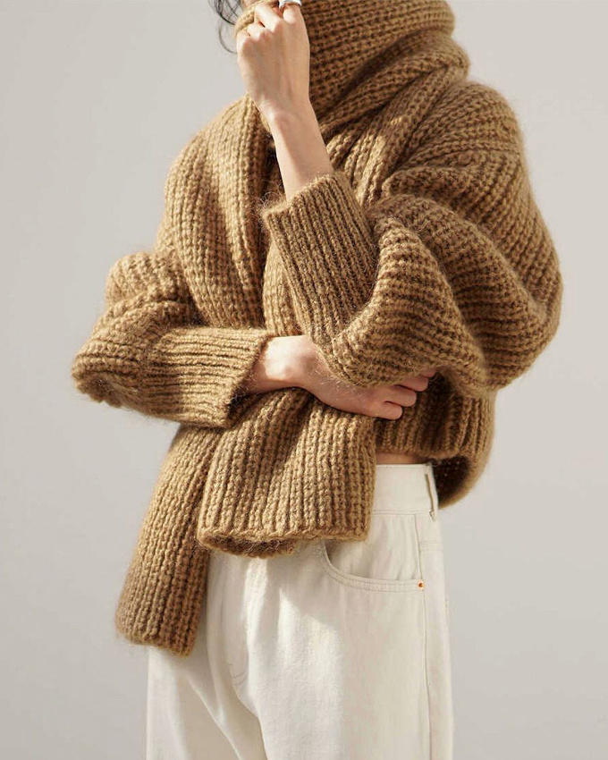 Envie de pull moelleux et de jean large tombant sur les hanches...