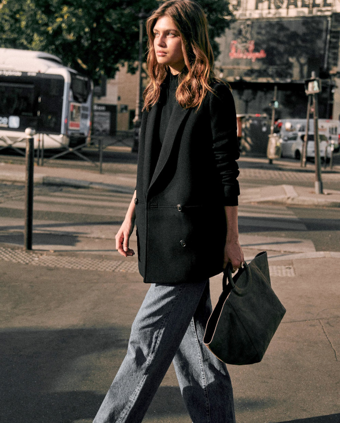 Wanted : un blazer crois� l�g�rement oversize � porter avec un jean !