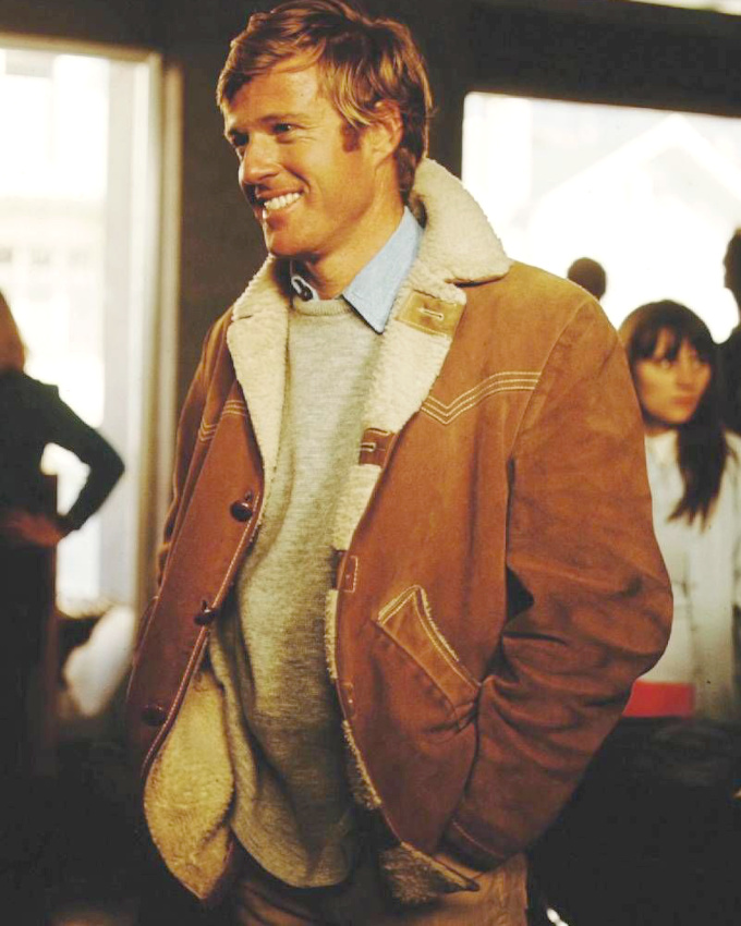 On piquerait bien � Robert Redford sa veste en peau lain�e !