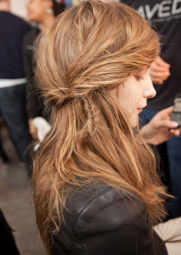 Cheveux textur�s + mini tresse = le bon mix