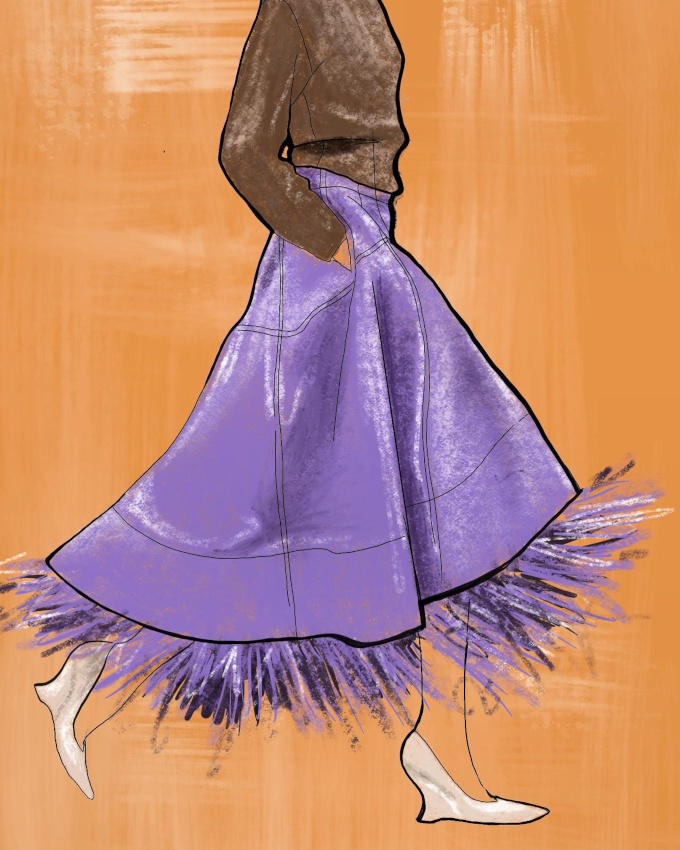 Marron + lavande + blanc = le bon mix