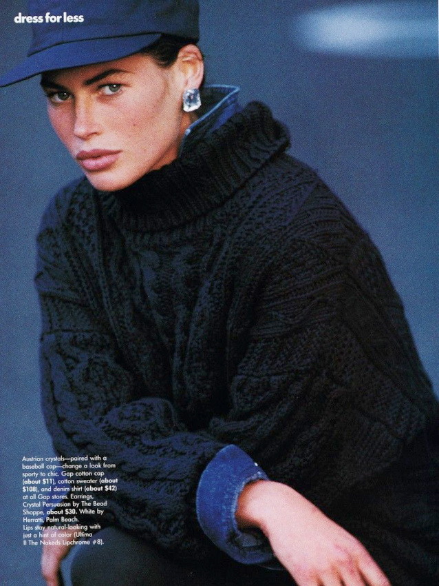 Gros pull torsad� + chemise en jean + casquette de baseball = le bon mix