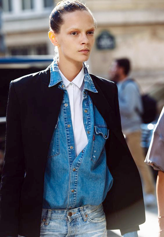 Oui � la superposition de chemises de diff�rentes mati�res !