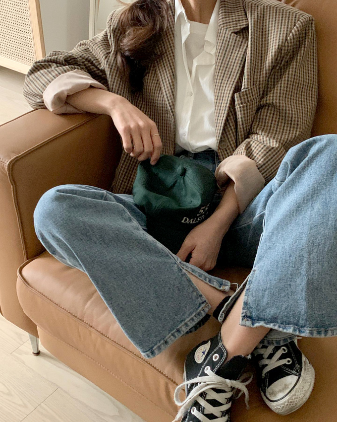 Blazer automnal + converses montantes = le bon mix