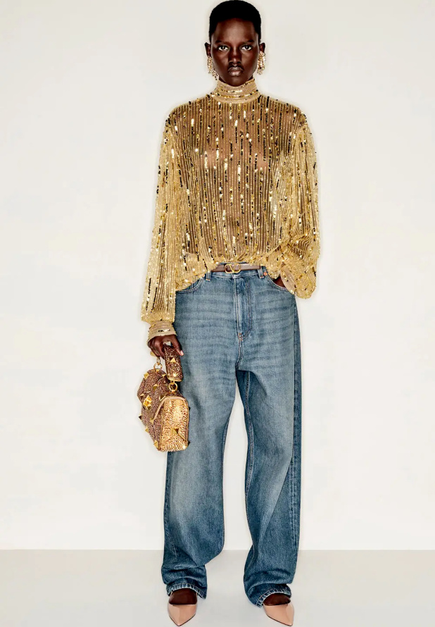 Le jean large, le nouvel atout des tenues de soir�e ?