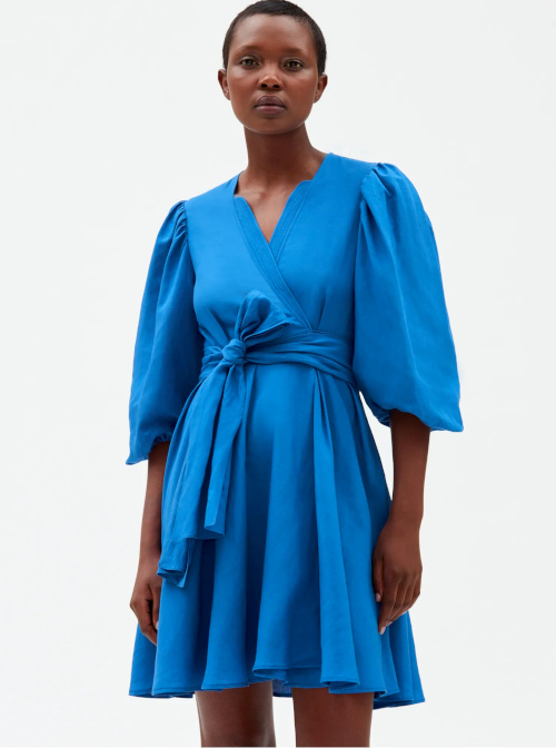 Robe courte bleu