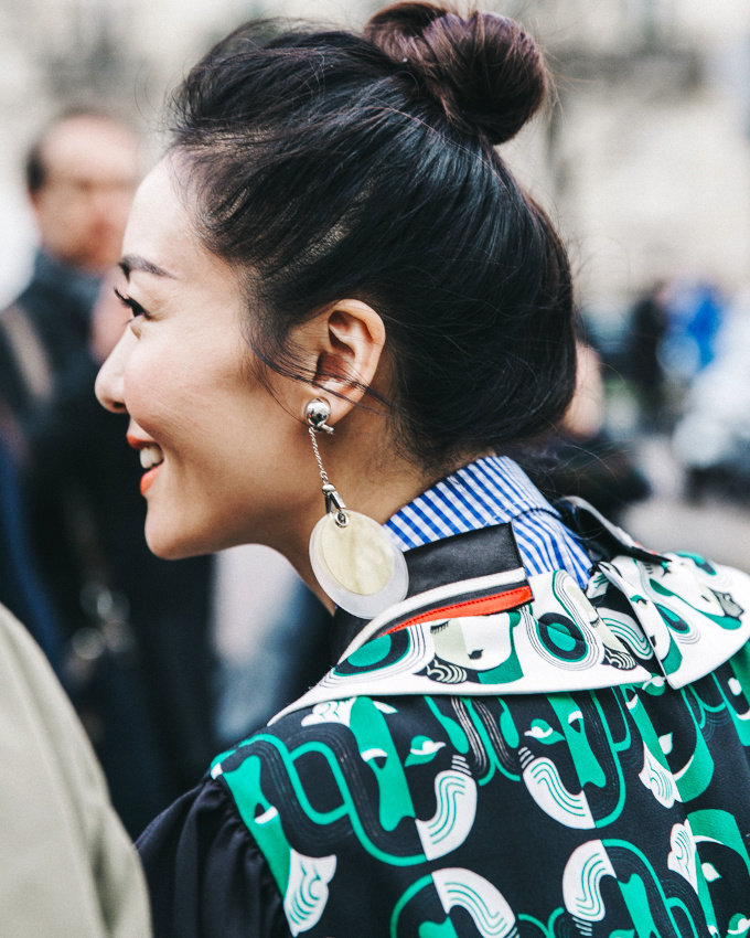 Chignon esprit 1900 + mix and match d'imprims = le bon mix