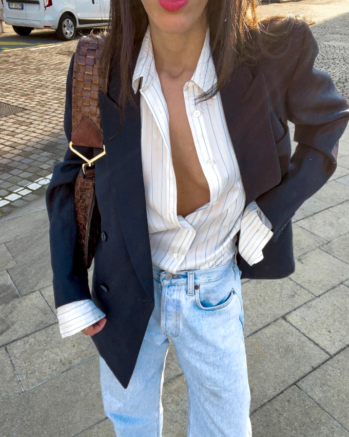 Wanted : une chemise d'homme rayée un brin trop grande !