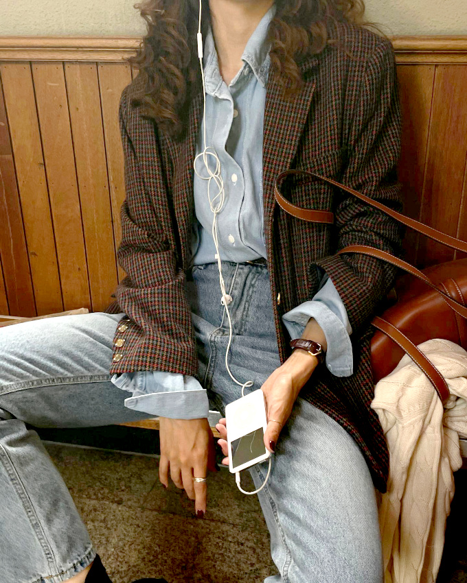 Envie de blazer lgrement ample  porter avec un camaeu de jean...