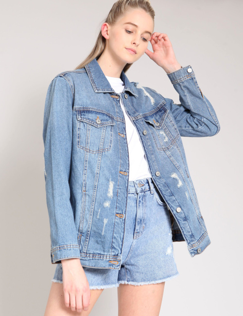 Veste en jean femme