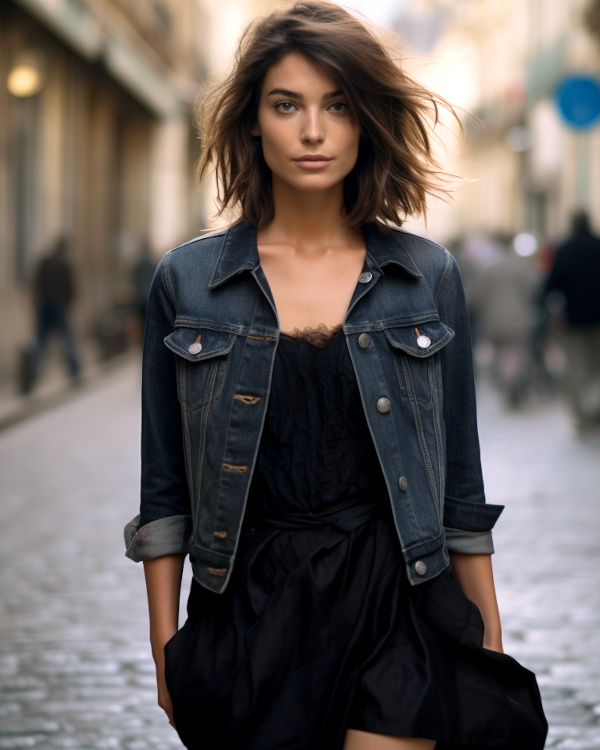 Robe noire et veste