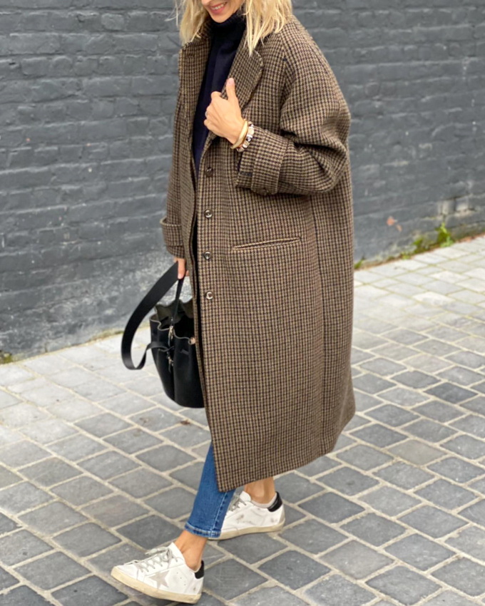 Manteau cocon + slim 7/8 = le bon mix