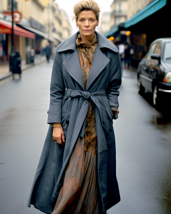 Manteau et robe longue