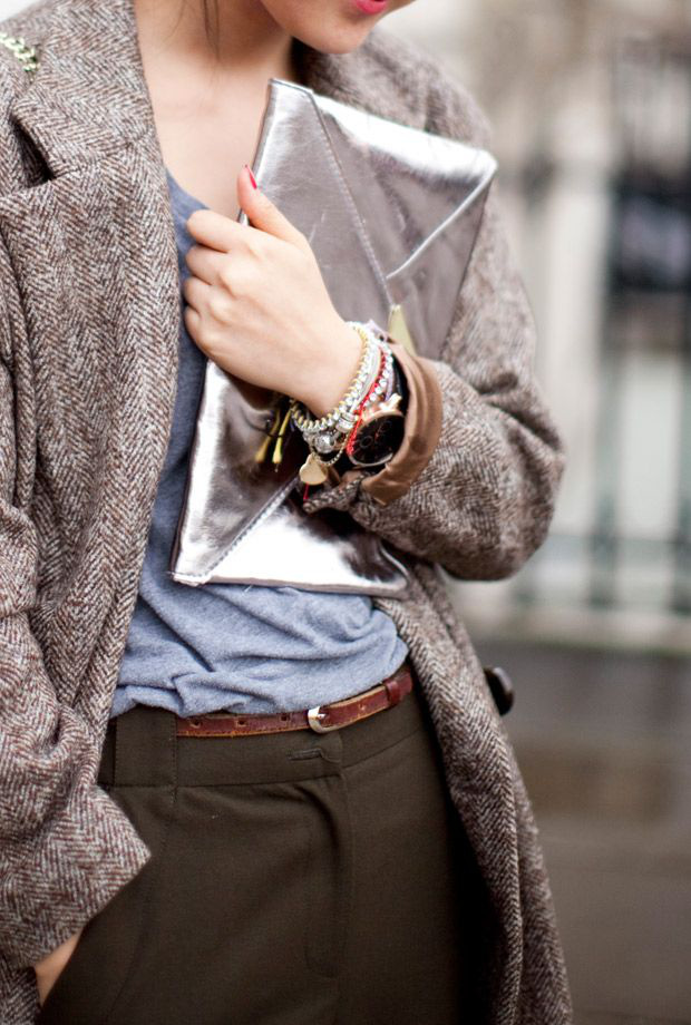 Rien de tel qu'une pointe d'argent� pour �gayer une association de couleurs automnales !