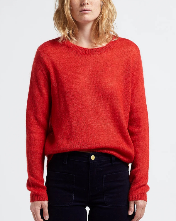 Pull rouge hiver 2023-2024