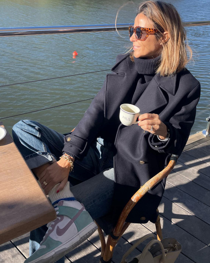 Caban + gnreux col roul = le bon mix