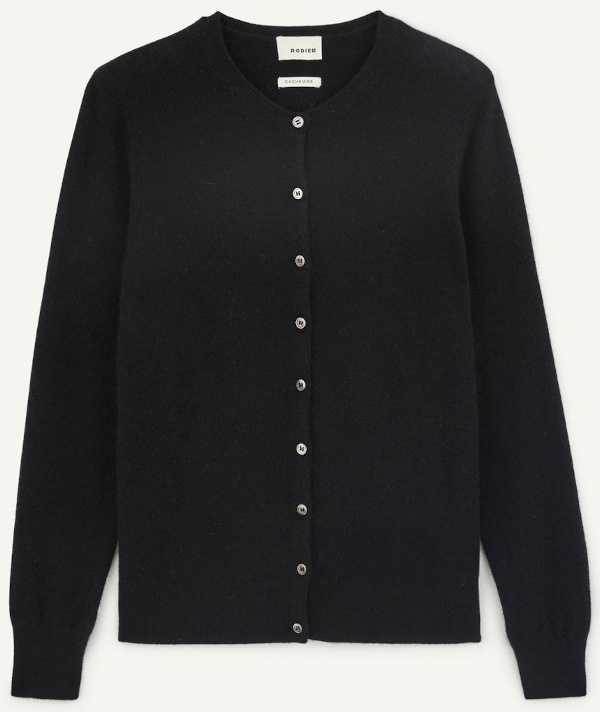 Cardigan noir en cachemire