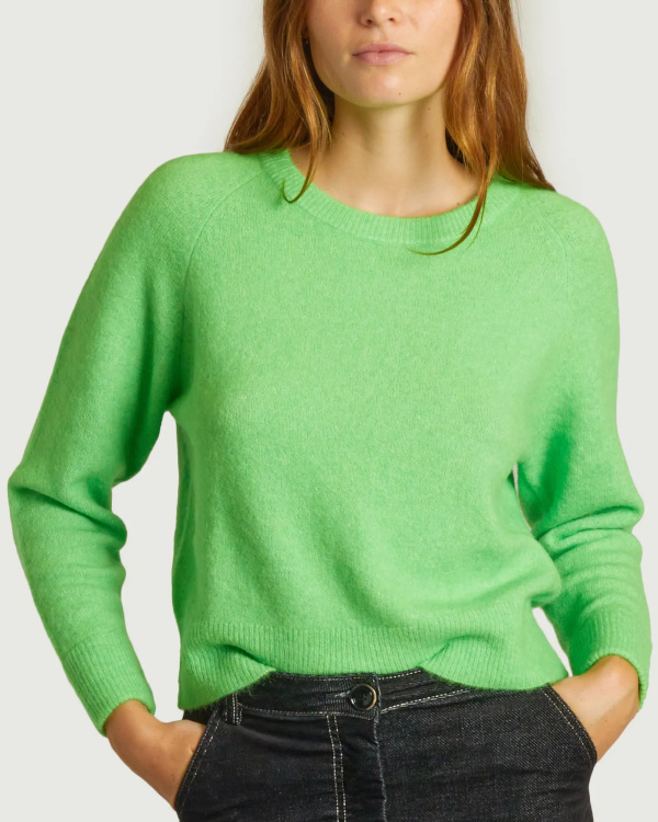 Pull vert en maille